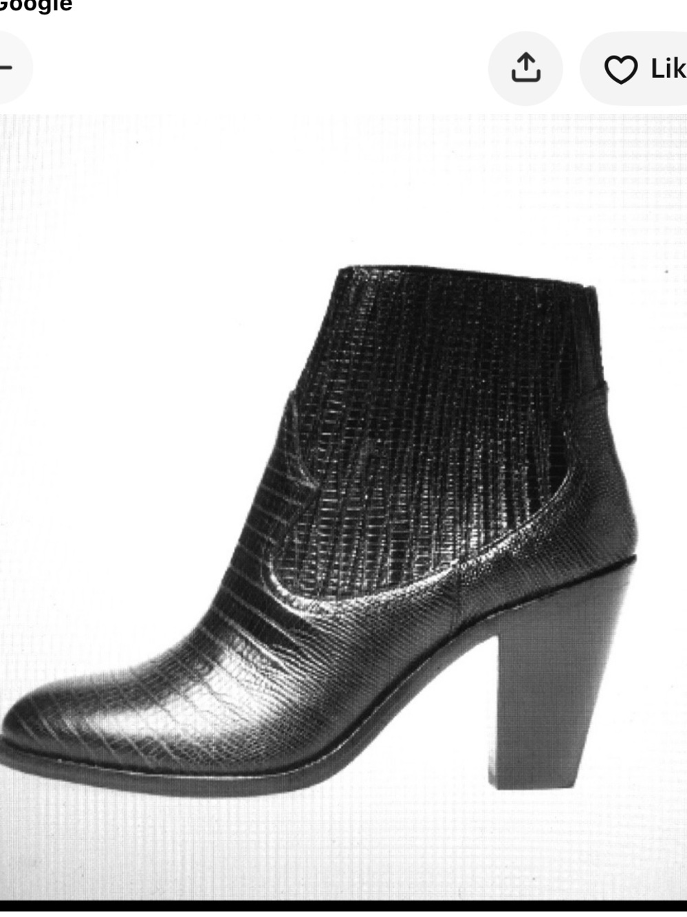 ASH IIona Pull on Heeled leather embossed ankle bootie 39